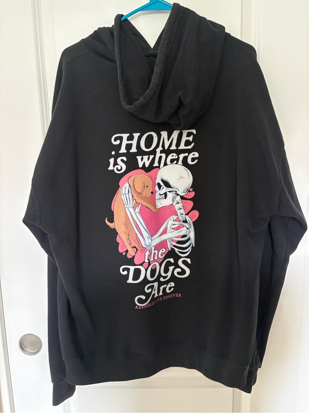 Assholes Live Forever Black "Home Is Where the Dogs Are" Graphic Hoodie
